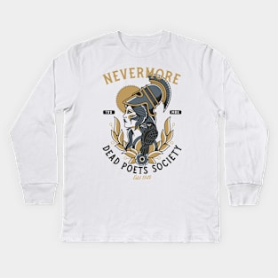 Nevermore Dead Poets Society - Vintage Literature Kids Long Sleeve T-Shirt